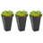 28" Tall Plastic Planters, Set of 3 Garden Flower Pots, Brown-551292628