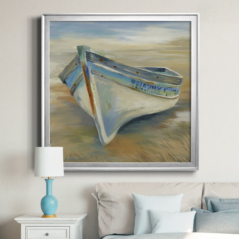 Low Tide - Reproduction d'art sur toile encadrée, Encadré gris, H 34,5 po x l 34,5 po x P 1,5 po