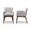 Chaise avec accoudoirs rembourrée Klimek-142075655