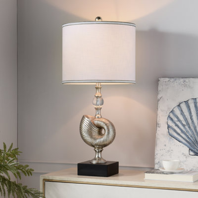 Poly Table Lamp - Samobor Silver - White Shade