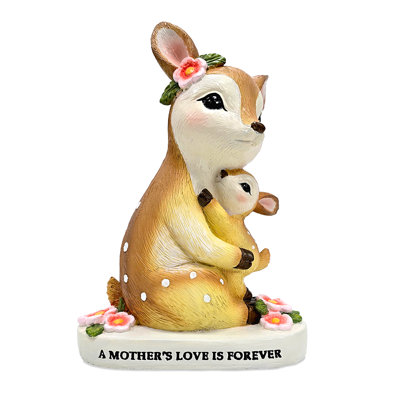 Figurine de cerf et fauve, mère de 7 po, cadeau de mère et cadeau encourageant pour maman