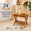 Banc de douche 24 po avec tablette en teck EcoDecors Obliquity-X