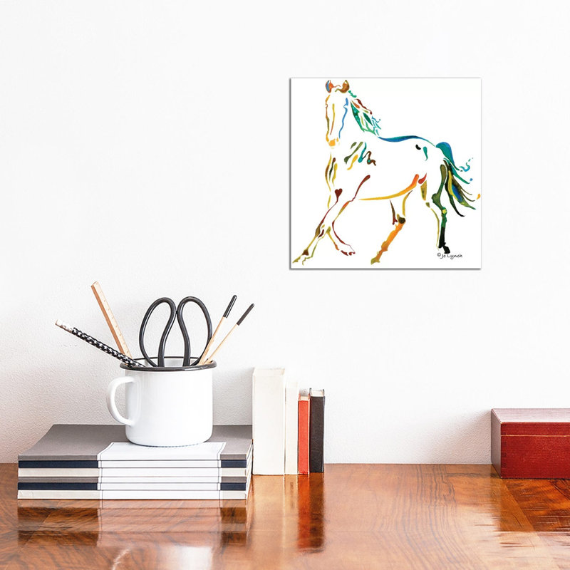 Horse Many Colors II by Jo Lynch - Wrapped Canvas Gallery-Wrapped Canvas Giclée, 30.48 cm H x 30.48 cm W