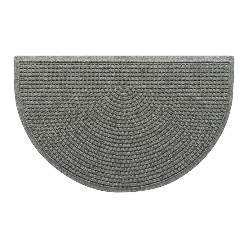 Paillasson WaterHog, Gris moyen, Demi-cercle 2 pi x 3 pi 3 po