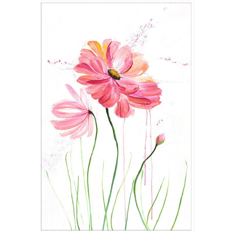 « fleur douche i » par julie joy, reproduction d’art sur toile encadrée, H 24 po x l 16 po x P 1,5 po