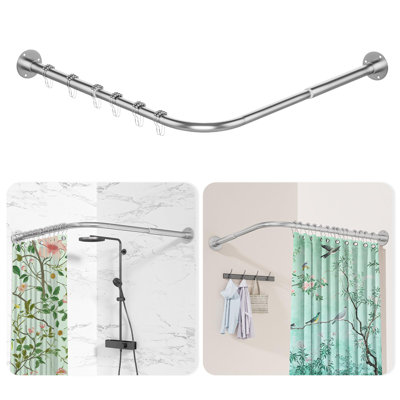 133cm L-Shaped Shower Curtain Pole
