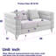 Canapé modulaire 2 places - tissu d'ameublement doux, coussins, tissu de salon moderne de 60 pouces Streamline, attrait,