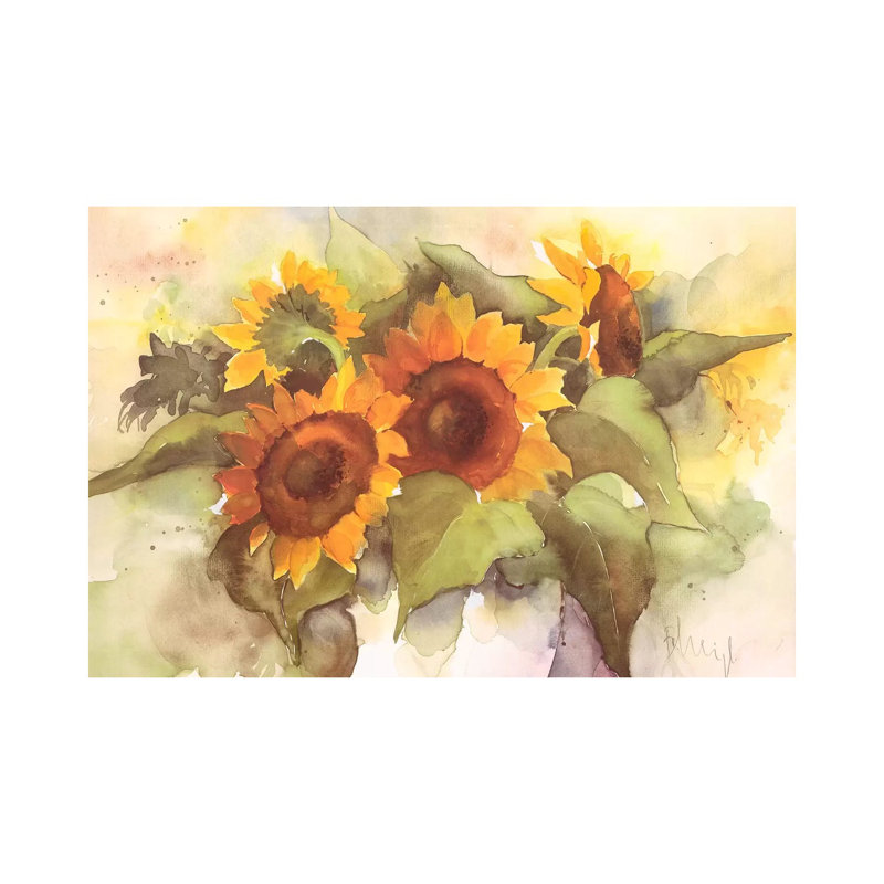 Flower Composition IV by Franz Heigl - Wrapped Canvas Painting, 66.04 cm H x 45.72 cm W x 1.91 cm D