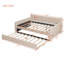 Lit de jour double rembourré avec support pour lit gigogne et lattes de bois, beige-1832949230