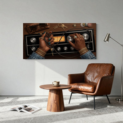 Ensemble de 1 toile murale audio vintage