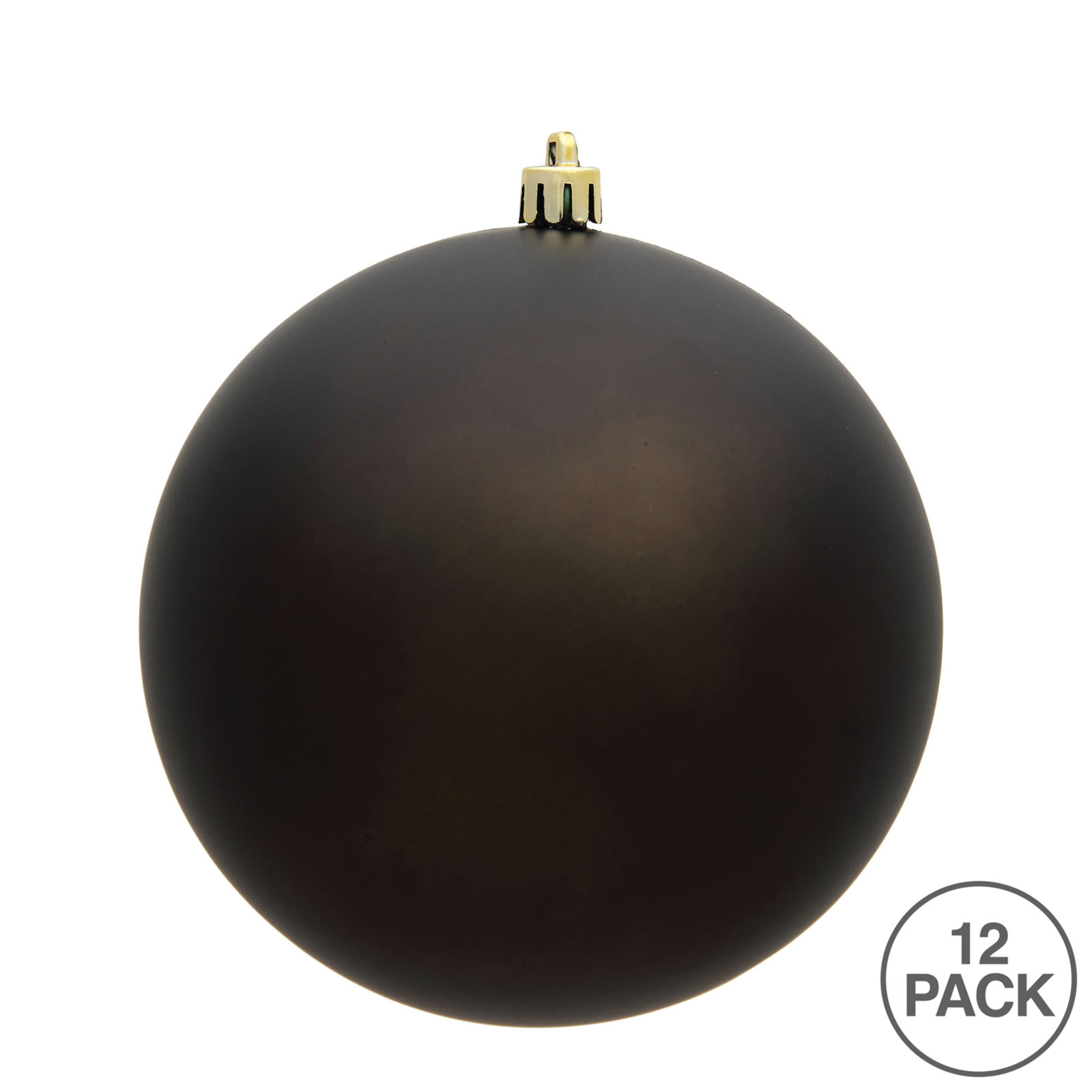 Shatterproof Bauble, 3" H x 3" W x 3" D, Matte Gunmetal