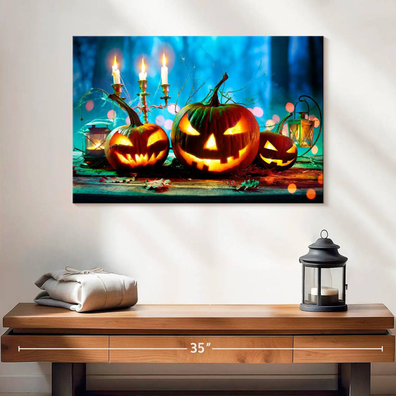 Jack O Lantern Candelabra, 24" H x 36" W