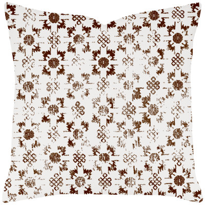 Housse de coussin en coton carré vieilli/insert