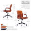 Chaise de bureau en similicuir Edelfriede-1170249445