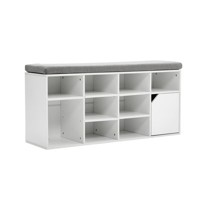 Linen Upholstered Storage Bench