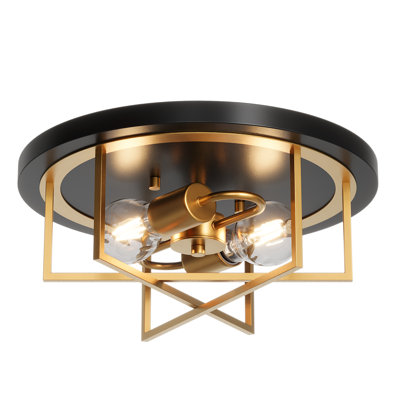 Plafonnier encastré noir 2 lumières 2 lumières 