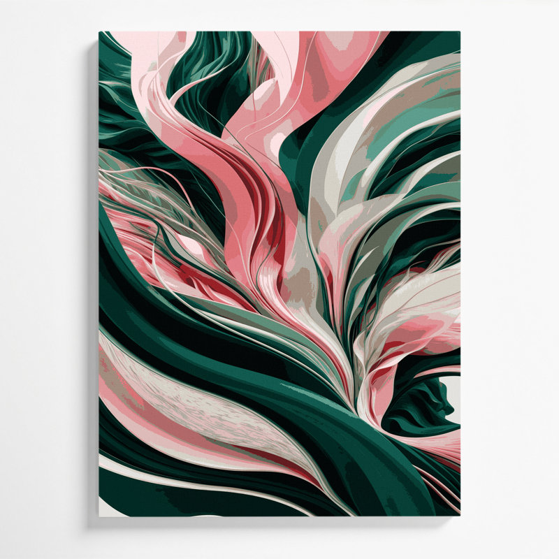 Art numérique sur toile, abstraction numérique 79, 11" H x 14" W