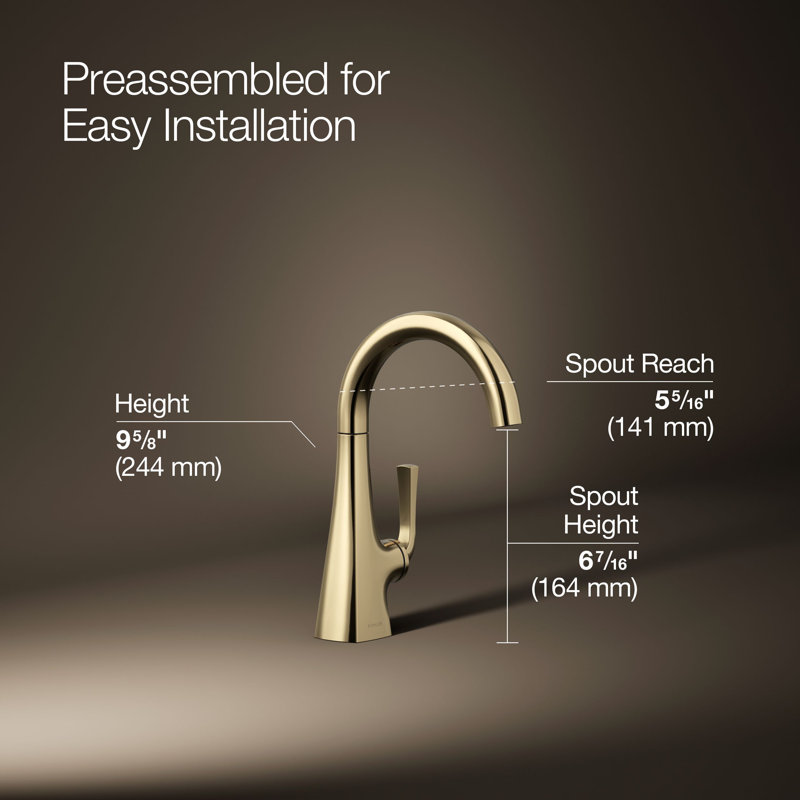 Graze Beverage Faucet, Gold