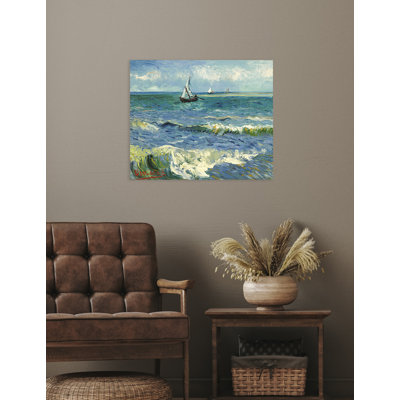Reproduction d'art, "La mer aux Saintes-Maries-de-la-Mer", Vincent Van Gogh. Estampe numérique sur toile