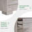 Louby 5 Chest Of Drawers For Bedroom, 47" Tall Drawers Dresser, Distressed White-1781702863
