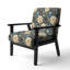 Tribal Green Damask Accents - Fauteuil rembourré traditionnel, fauteuil d'appoint à motif damassé