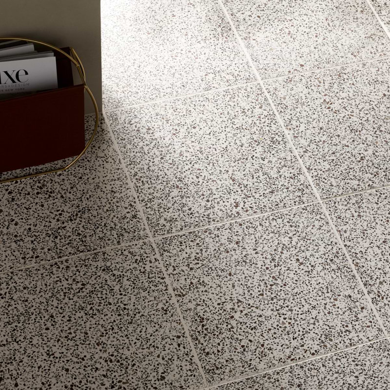 True Terrazzo 16x16 Polished Terrazzo Tile, Medous Beige