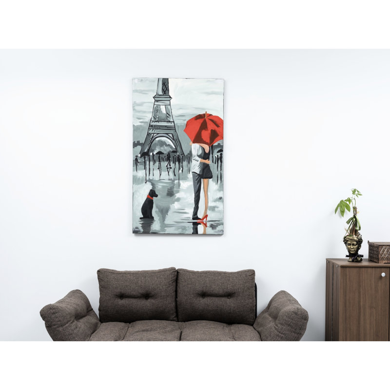 47 po x 19 po, peintures murales sur toile - Conception d'automne peinte à la main grise pour l'automne