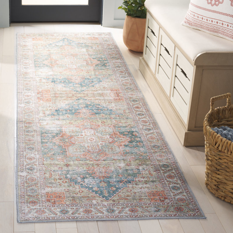 Tapis oriental performance lavable en machine Trishona, Tapis de couloir 2 pi 6 po x 8 pi