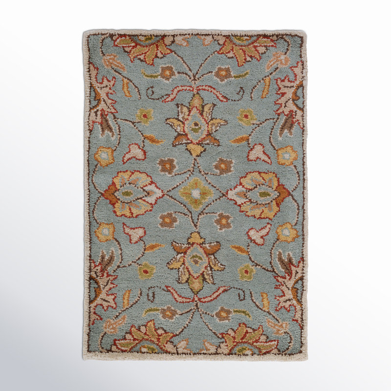 Arden Hand Tufted Wool Floral Indoor Rug, Rectangle 2' x 3'