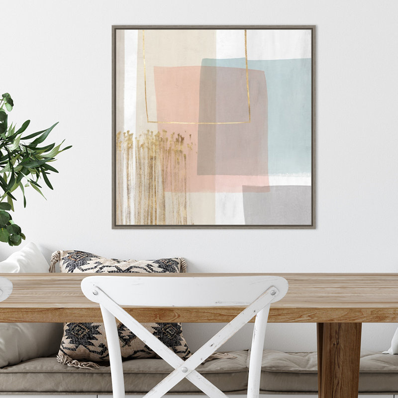 Blush I encadré sur toile par PI Studio, H 22 po x l 22 po x P 2 po