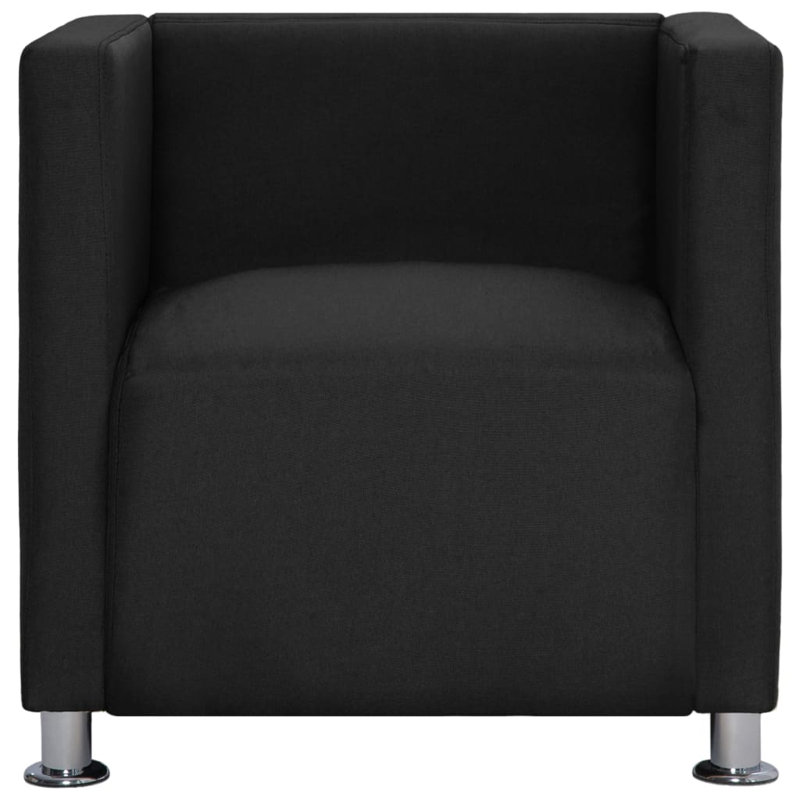 Cube Armchair Fabric, Black