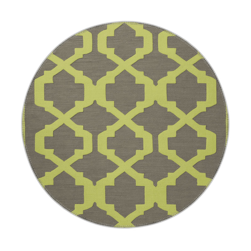 Tapis gris intérieur et extérieur Trellis, Rectangulaire 2 pi x 3 pi