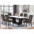 Maroney Rustic Espresso Marble Top Dining Table