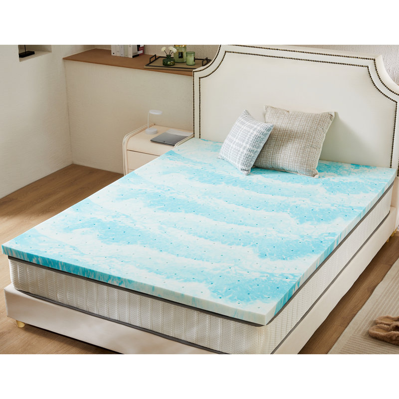 Molley Gel Memory Foam Mattress Topper, Queen, 3"