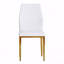 Ensemble de 4 chaises de salle à manger dorées et dorées, d'une hauteur de 37 pouces: le dossier ergonomique en polyuréthane allie confort et style. Mélange parfaitement confort et élégance