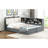 Gray Full Size Wood Bed Frame With Storage Headboard, 2 Drawers And Efficient Assembly Simple Steps-363301410