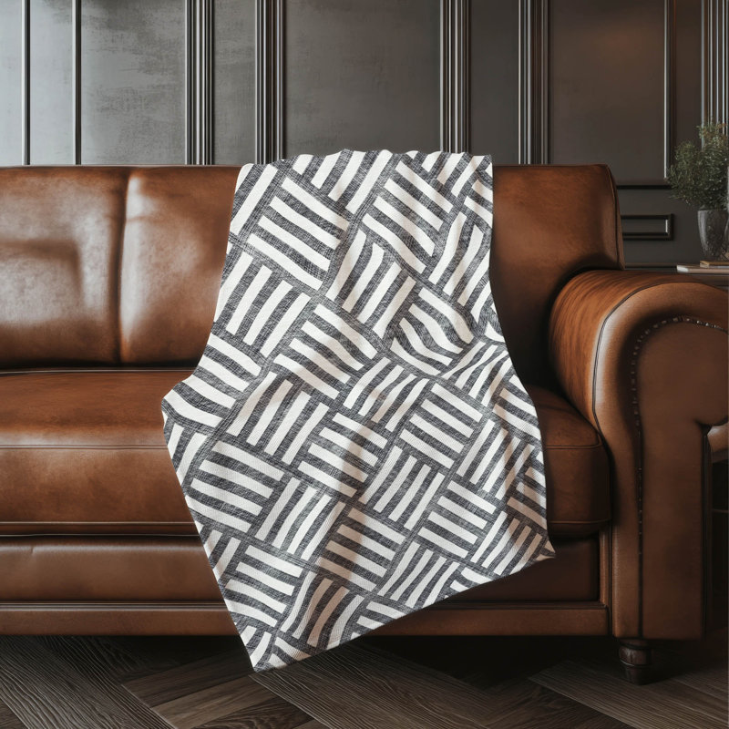 Jeté carré Addison Sherpa ASB620, Noir