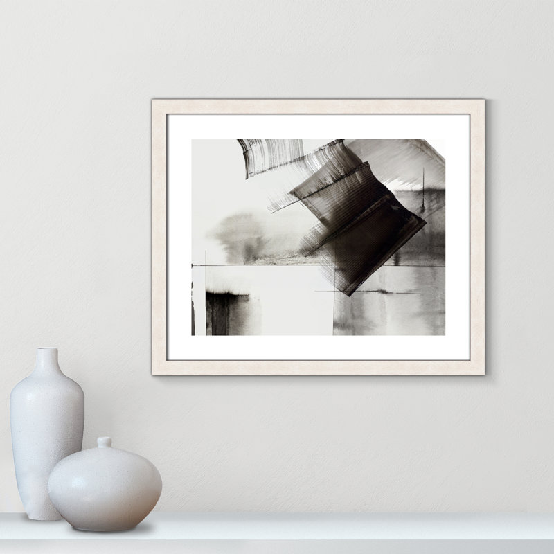 Impression sur toile encadrée, Cadre à grain de bois blanc, H 26 po x l 32 po x P 1,125 po