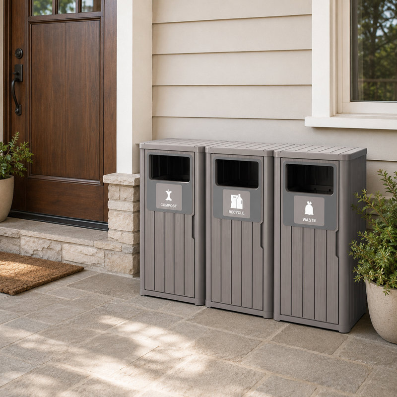 Weatherproof Outdoor Trash Can