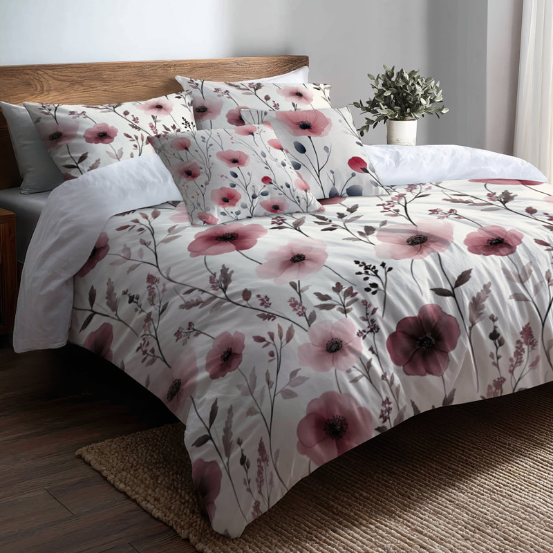 Ensemble de literie 5 pièces Country Farmhouse - Ensemble de housse de couette et coussin décoratif