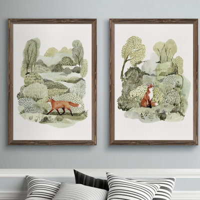 Fox Glen I - 2 Piece Framed Painting Print Set