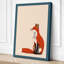 Seated Fox Minimalist 1 Piece Wrapped Canvas Wall Art-231385836-231385841