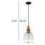 Luminaire suspendu en forme de cloche à 1 lumière Delmare