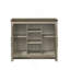 Console en chêne gris de 47 po de Nilda, buffet, buffet avec tablettes et portes d'armoire