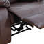 Causeuse brune inclinable électrique intelligente, canapé double inclinable en similicuir respirant avec dossier réglable