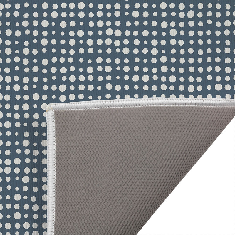 Assorted Dots Outdoor Doormat, 17" W x 24" L, Blue