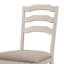 Chaise de salle à manger 24 pouces Nereya, ensemble de 2, dossier échelle, crème, bois franc asiatique