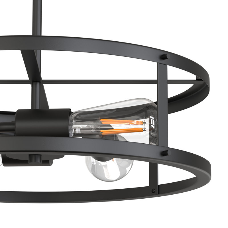 Plafonnier semi-encastré tambour 4 lumières