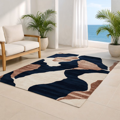 Watercolor Grey Indoor and Outdoor Area Rug