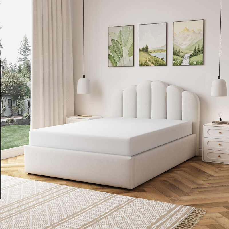 Upholstered Ottoman Storage Bed, Double (4'6)